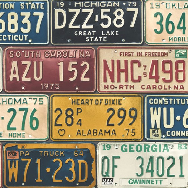 Design Wallcoverings License Plates-345022