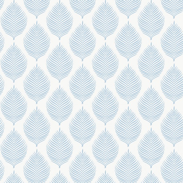 Floral wallpaper Wavy Leaves-342321