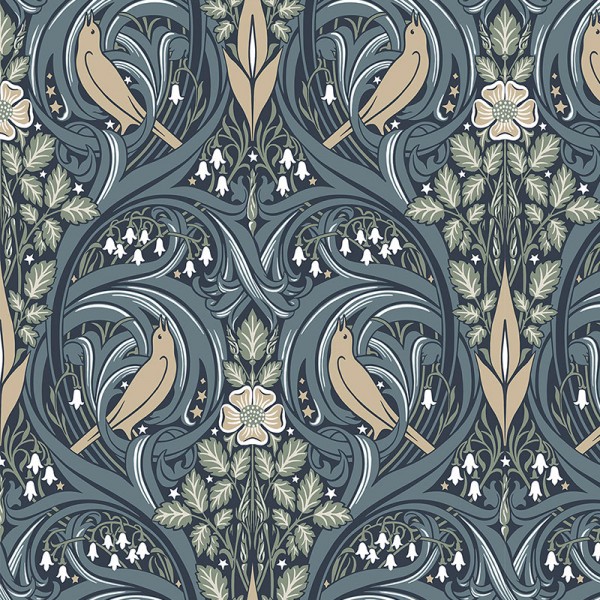 Floral wallpaper Bird Scroll-169304