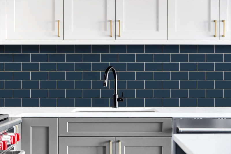 Peel and Stick Wallpaper Retro Subway Tile-398763