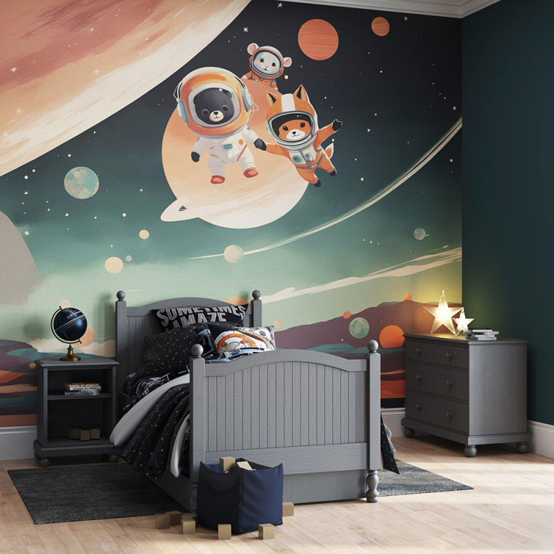 Murals Kids theme Animals in Space-179222