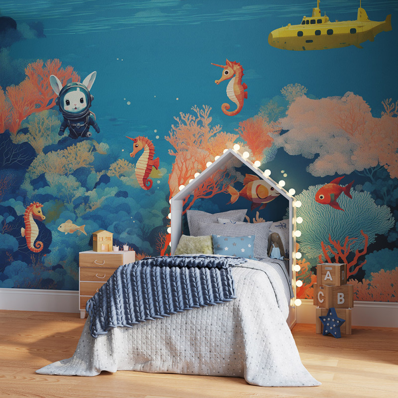 Murals Kids theme Bunny and Underwater World-437370