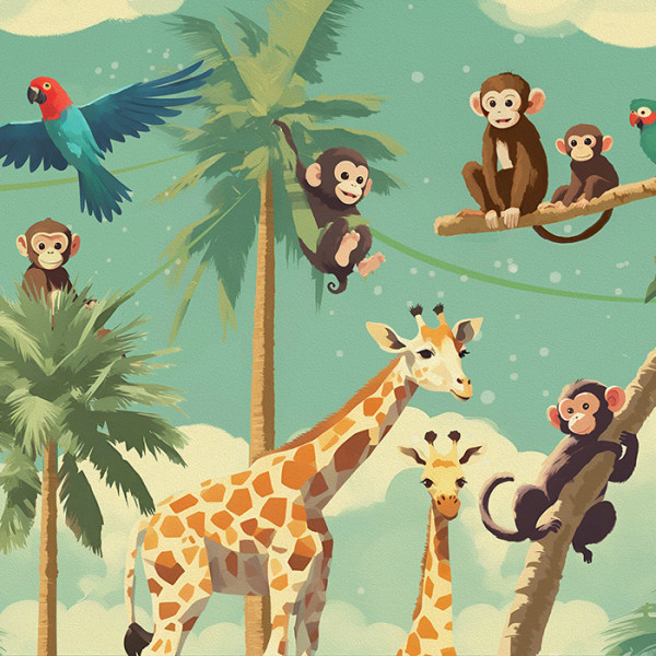 Wallpaper green Playing Monkeys-282349