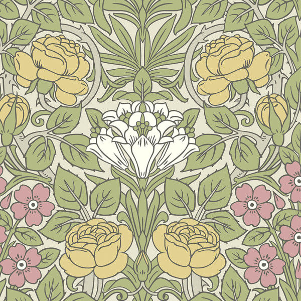 Peel and Stick Wallpaper Vintage Rose-222942