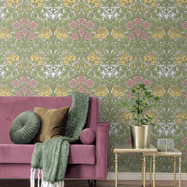 Peel and Stick Wallpaper Vintage Rose-222942