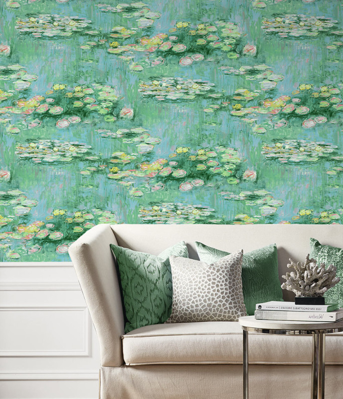 Peel and Stick Wallpaper Lily Pond-891595