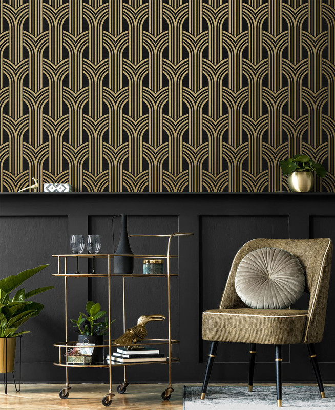 Peel and Stick Wallpaper Deco Geometric Arches-125488