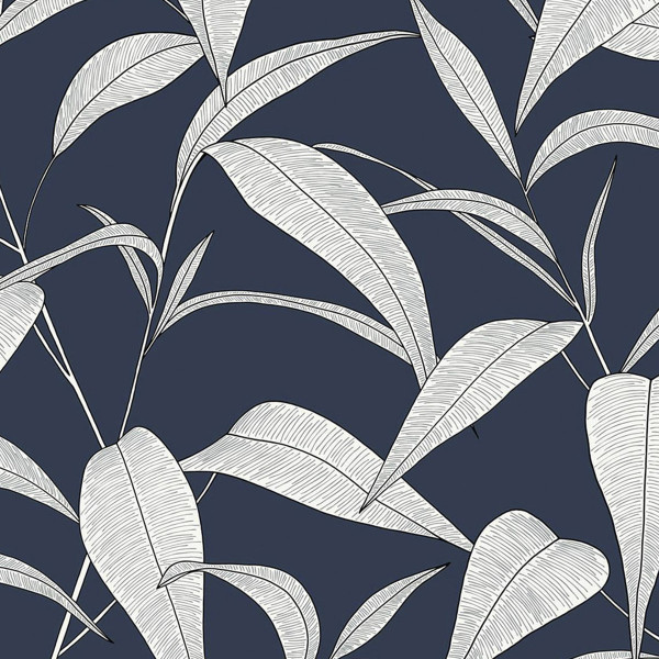 Peel and Stick Wallpaper Pinstripe Leaf Trail-118310