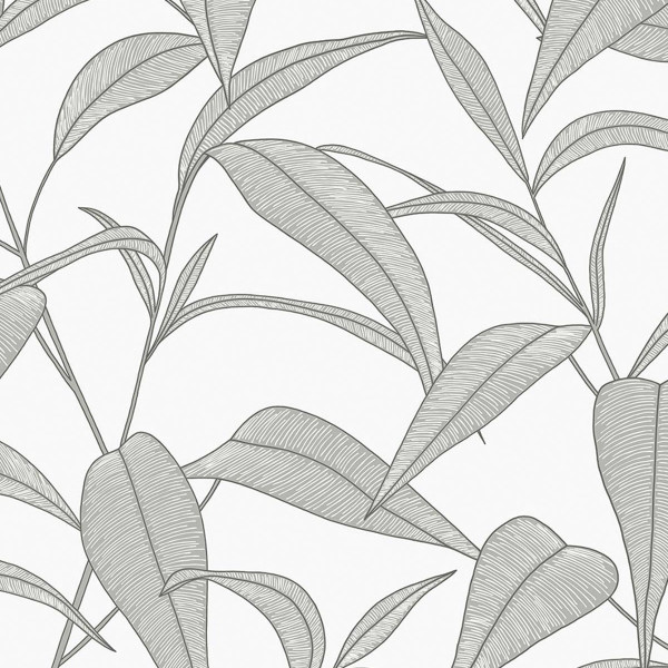 Peel and Stick Wallpaper Pinstripe Leaf Trail-355849