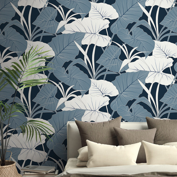 Peel and Stick Wallpaper Elephant Leaves-367950