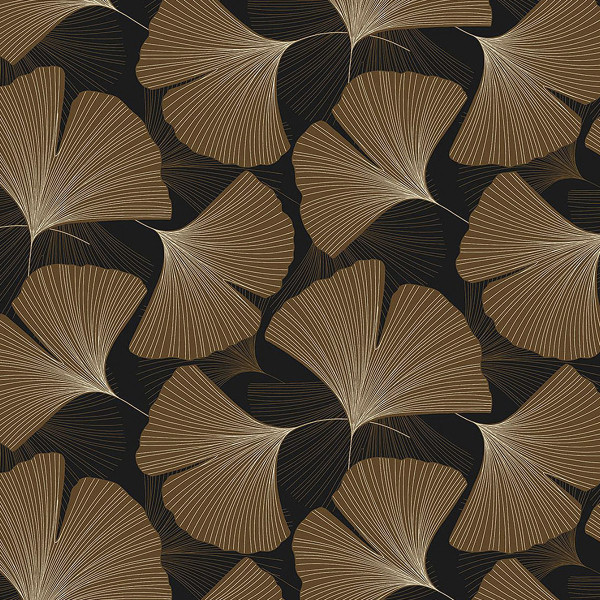 Peel and Stick Wallpaper Tossed Ginkgo Leaf-335131