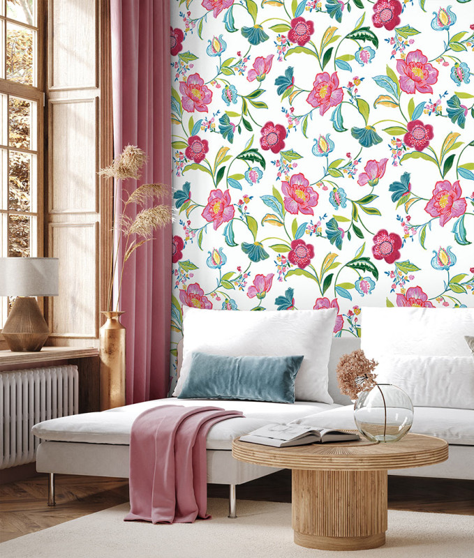 Peel and Stick Wallpaper Painterly Floral-117672