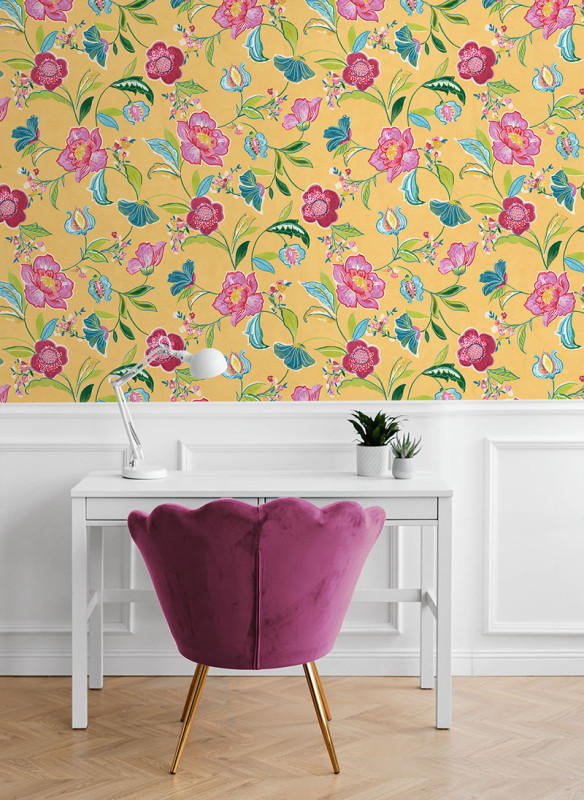 Peel and Stick Wallpaper Painterly Floral-363677