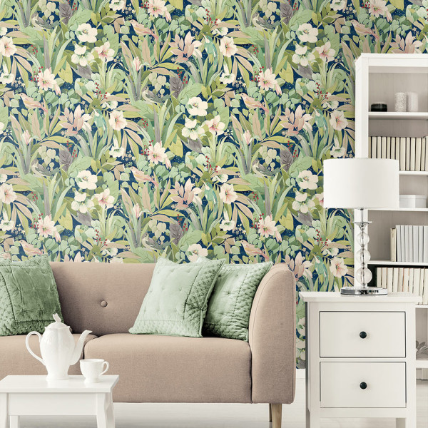 Peel and Stick Wallpaper Blossoming Birds-267334