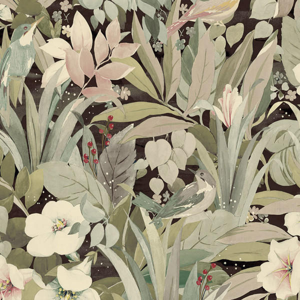 Peel and Stick Wallpaper Blossoming Birds-161800