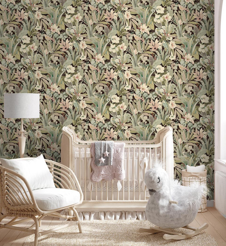 Peel and Stick Wallpaper Blossoming Birds-161800