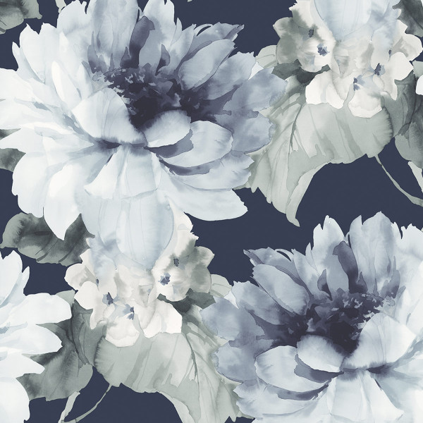 Peel and Stick Wallpaper Watercolor Floral Satin-274744