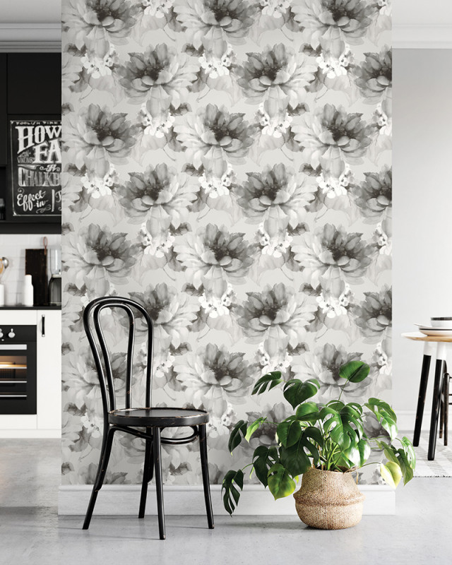 Peel and Stick Wallpaper Watercolor Floral Satin-135237