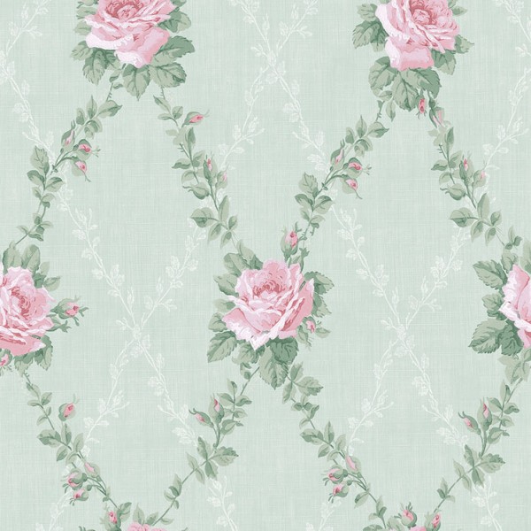 Wallpaper green Rose Lattice-74704